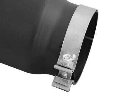 Mach Force-Xp 409 Stainless Steel Clamp-on Exhaust Tip Black 5 Inch Inlet x 6 Inch Outlet x 12 Inch L aFe Power-3