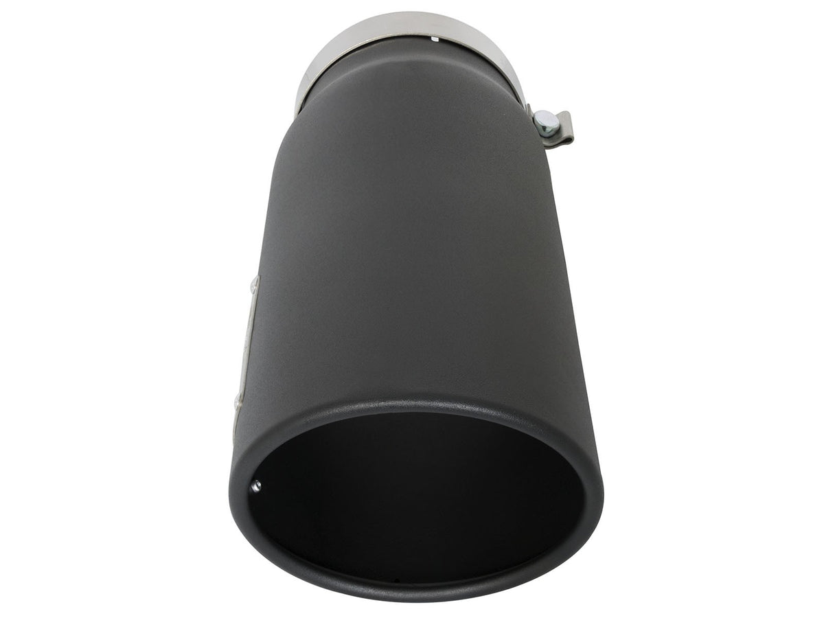 Mach Force-Xp 409 Stainless Steel Clamp-on Exhaust Tip Black 5 Inch Inlet x 6 Inch Outlet x 15 Inch L aFe Power-1