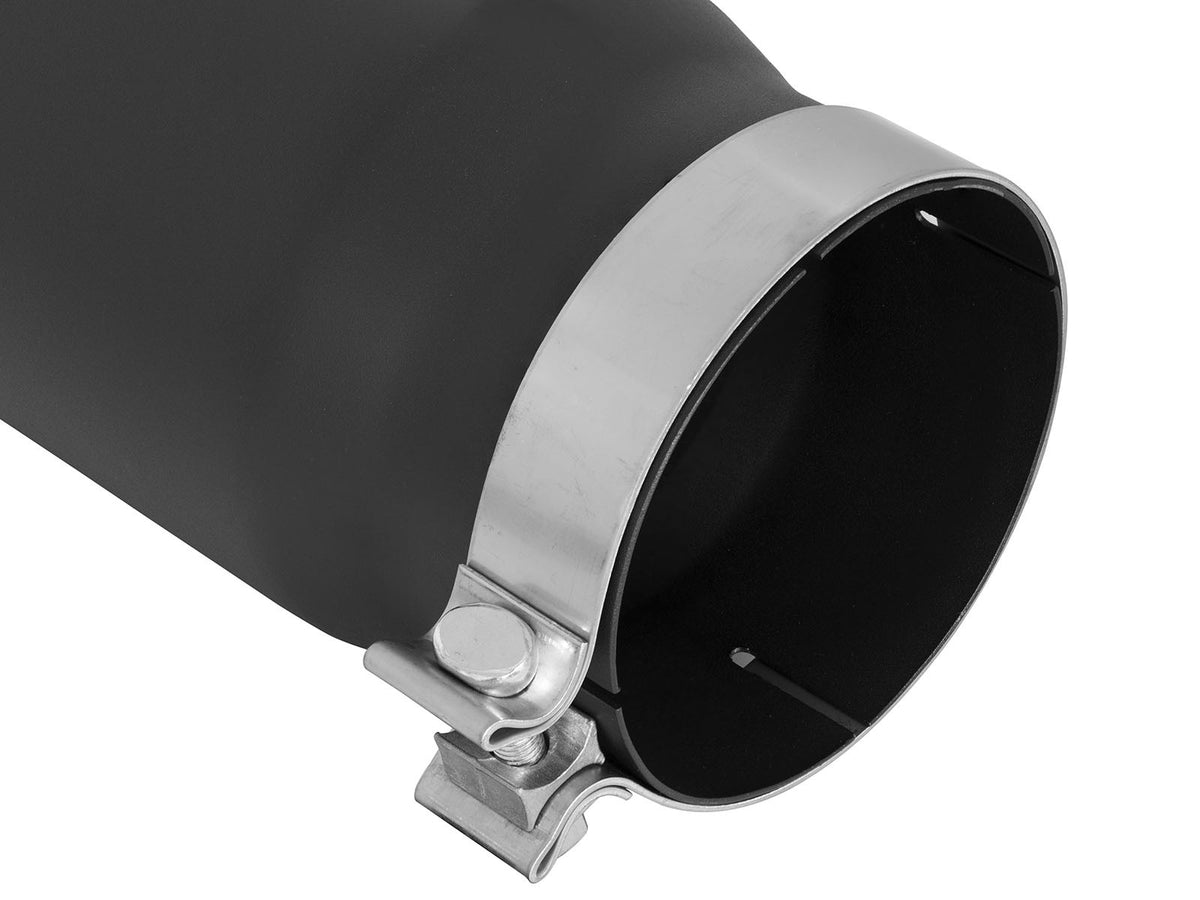 Mach Force-Xp 409 Stainless Steel Clamp-on Exhaust Tip Black 5 Inch Inlet x 6 Inch Outlet x 15 Inch L aFe Power-2