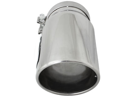 Mach Force-Xp 304 Stainless Steel Clamp-on Exhaust Tip Polished 5 Inch Inlet x 6 Inch Outlet x 12 Inch L Right aFe Power-2