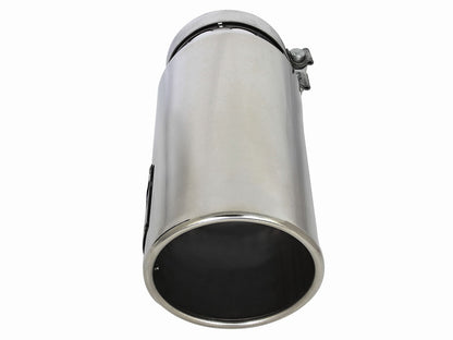 Mach Force-Xp 304 Stainless Steel Intercooled Clamp-on Exhaust Tip Polished 5 Inch Inlet x 6 Inch Outlet x 16 Inch L aFe Power-1