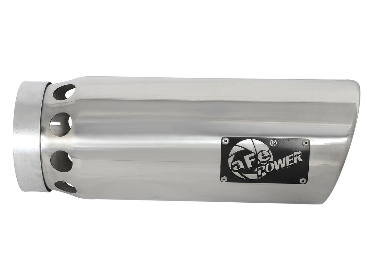 Mach Force-Xp 304 Stainless Steel Intercooled Clamp-on Exhaust Tip Polished 5 Inch Inlet x 6 Inch Outlet x 16 Inch L aFe Power-2