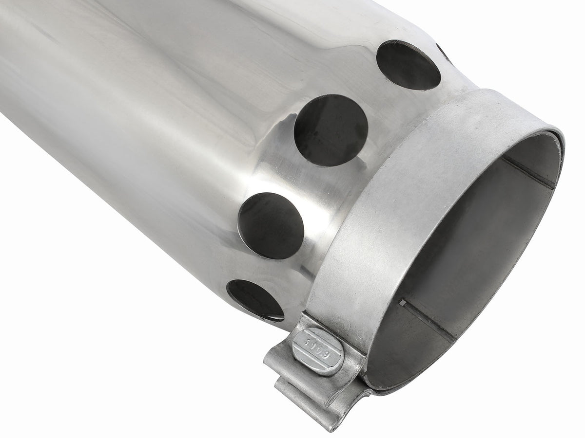 Mach Force-Xp 304 Stainless Steel Intercooled Clamp-on Exhaust Tip Polished 5 Inch Inlet x 6 Inch Outlet x 16 Inch L aFe Power-3