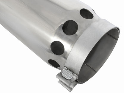 Mach Force-Xp 304 Stainless Steel Intercooled Clamp-on Exhaust Tip Polished 5 Inch Inlet x 6 Inch Outlet x 16 Inch L aFe Power-3
