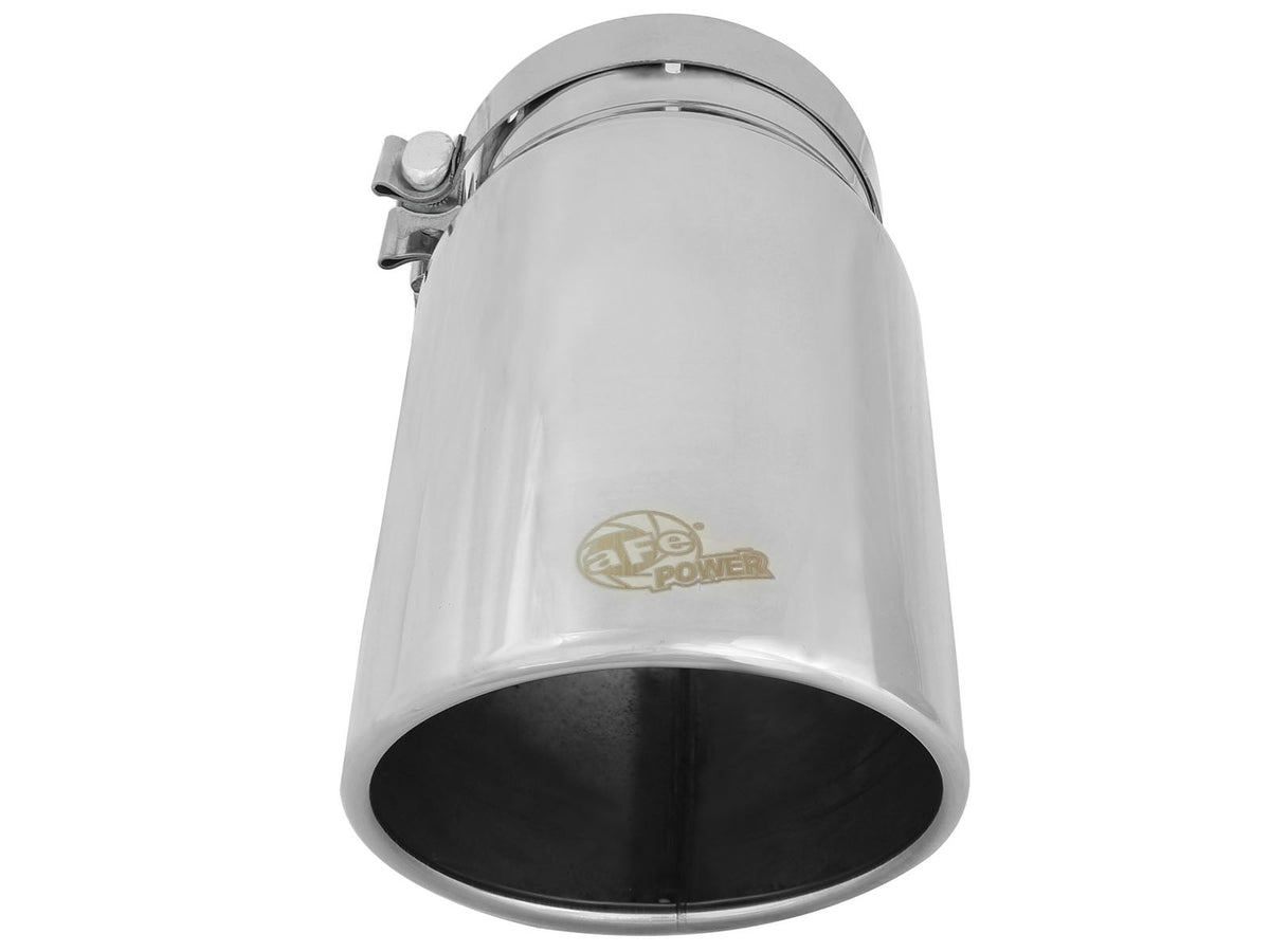 Mach Force-Xp 304 Stainless Steel Clamp-on Exhaust Tip Polished 5 Inch Inlet x 6 Inch Outlet x 12 Inch L Rear aFe Power-2