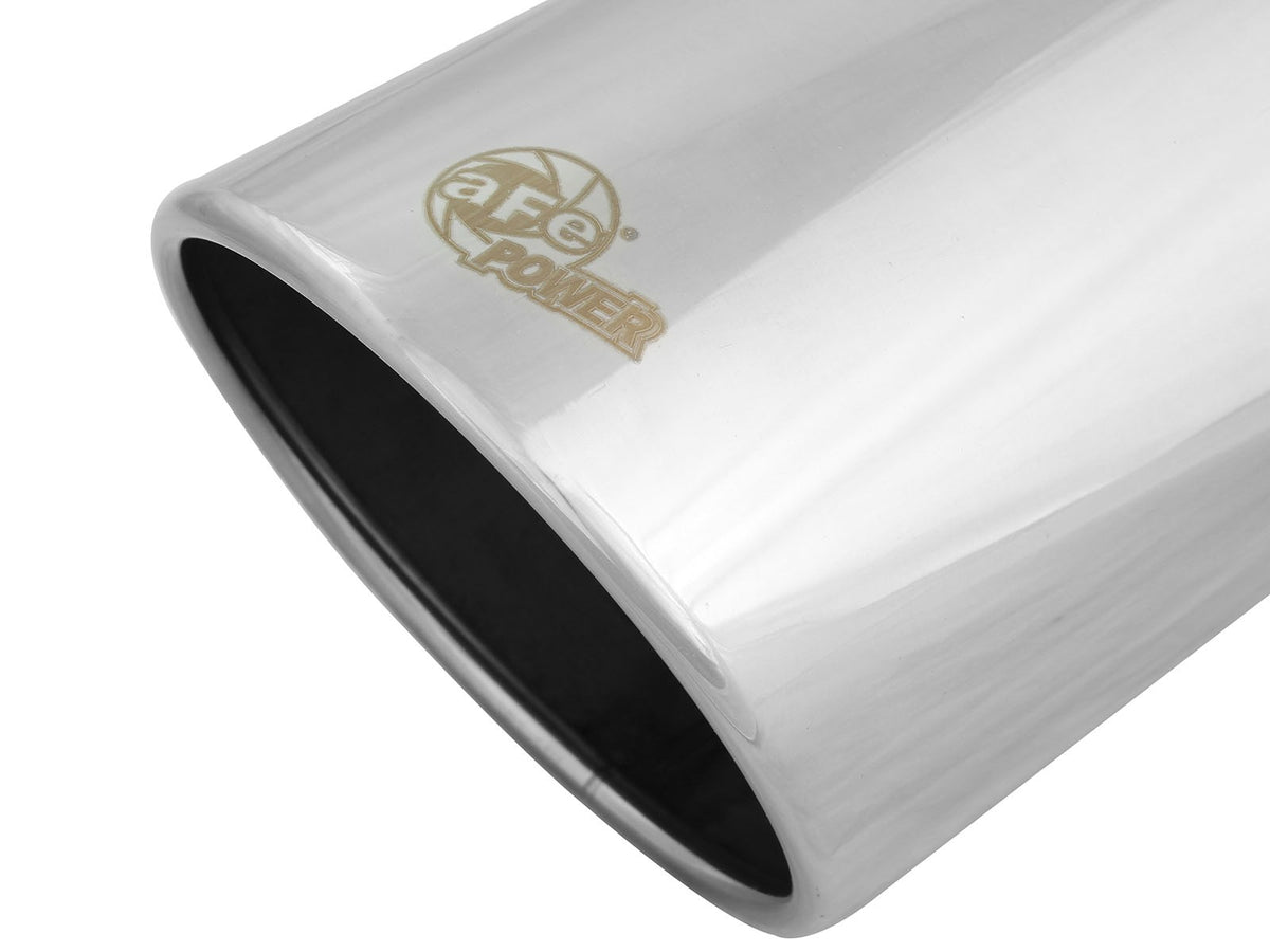 Mach Force-Xp 304 Stainless Steel Clamp-on Exhaust Tip Polished 5 Inch Inlet x 6 Inch Outlet x 12 Inch L Rear aFe Power-4