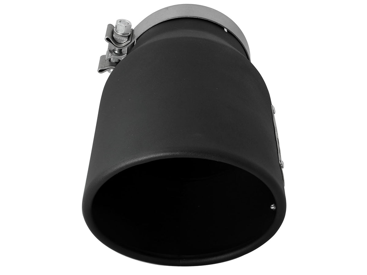 Mach Force-Xp 409 Stainless Steel Clamp-on Exhaust Tip Black Left Side Exit 5 Inch Inlet x 7 Inch Outlet x 12 Inch L aFe Power-2