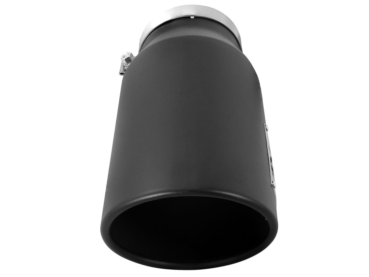 Mach Force-Xp 409 Stainless Steel Clamp-on Exhaust Tip Black Left Side Exit 5 Inch Inlet x 7 Inch Outlet x 15 Inch L aFe Power-2
