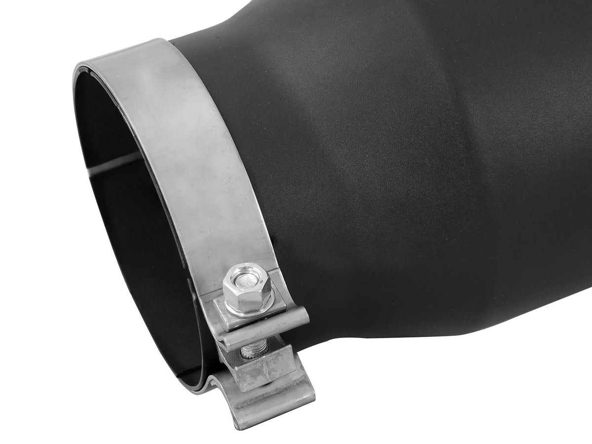Mach Force-Xp 409 Stainless Steel Clamp-on Exhaust Tip Black Left Side Exit 5 Inch Inlet x 7 Inch Outlet x 15 Inch L aFe Power-3