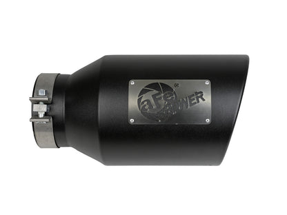 Mach Force-Xp 409 Stainless Steel Clamp-on Exhaust Tip Black 5 Inch Inlet x 8 Inch Outlet x 15 Inch L aFe Power-1