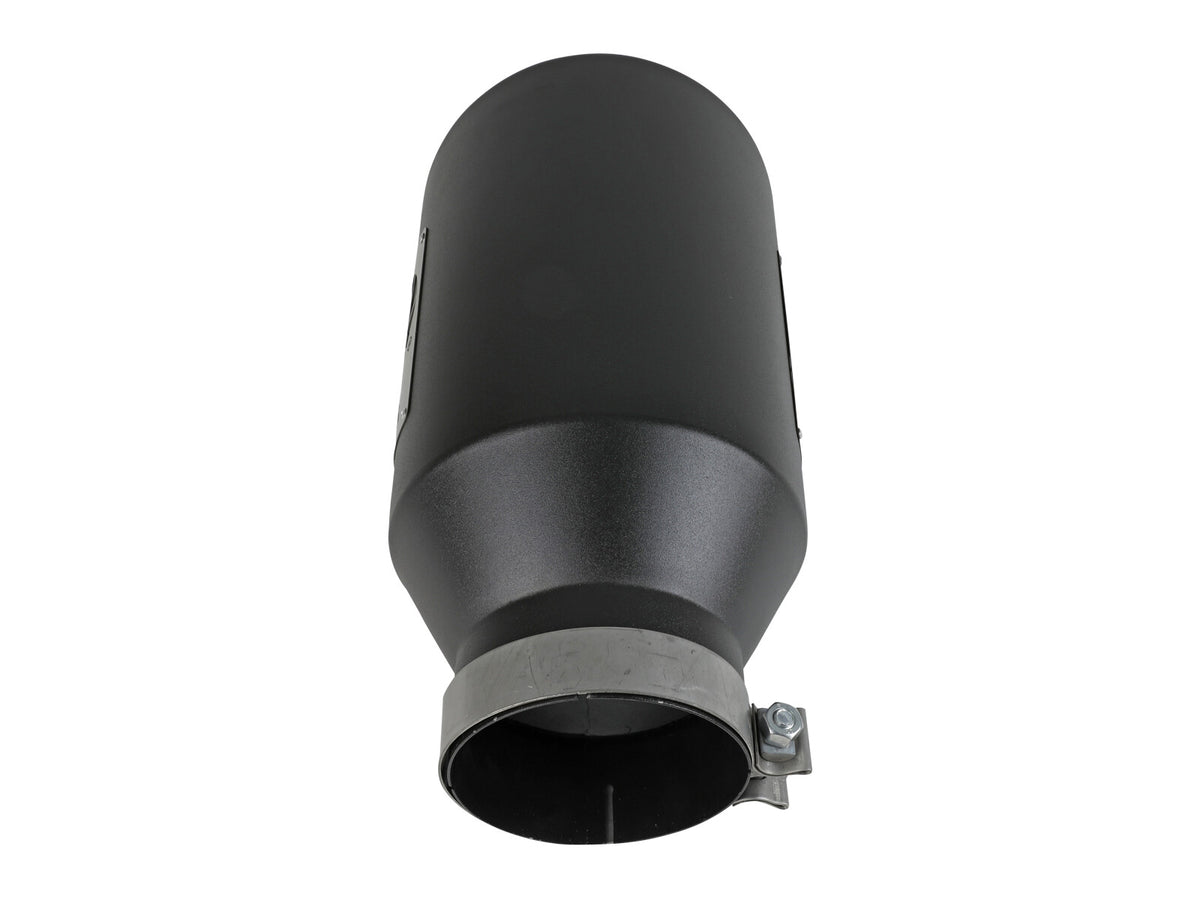 Mach Force-Xp 409 Stainless Steel Clamp-on Exhaust Tip Black 5 Inch Inlet x 8 Inch Outlet x 15 Inch L aFe Power-3
