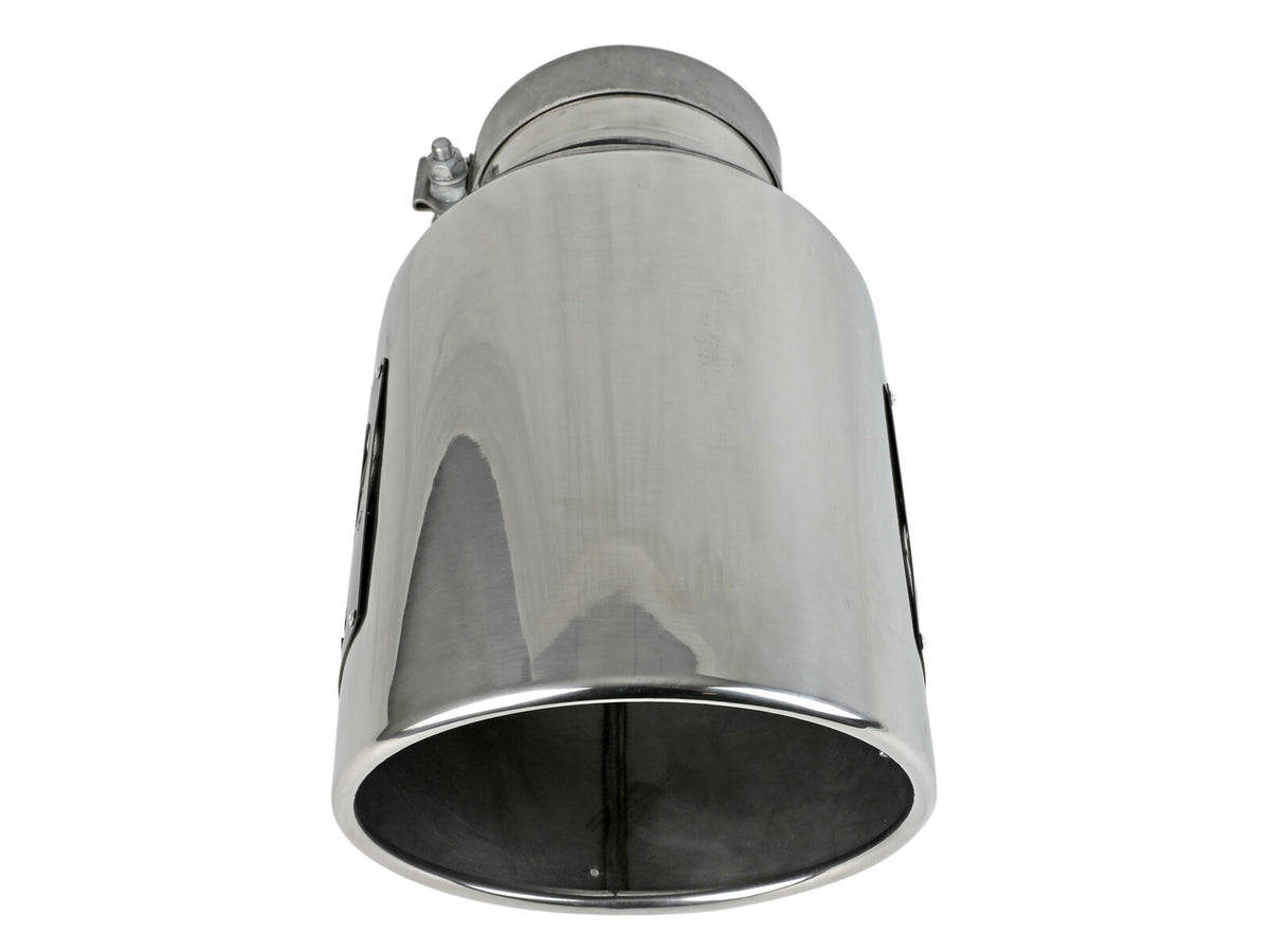 Mach Force-Xp 304 Stainless Steel Clamp-on Exhaust Tip Polished 5 Inch Inlet x 8 Inch Outlet x 15 Inch L aFe Power-2