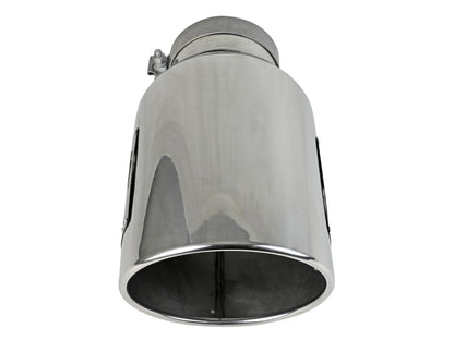 Mach Force-Xp 304 Stainless Steel Clamp-on Exhaust Tip Polished 5 Inch Inlet x 8 Inch Outlet x 15 Inch L aFe Power-2