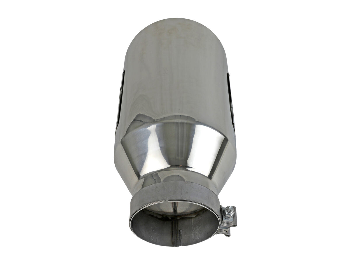 Mach Force-Xp 304 Stainless Steel Clamp-on Exhaust Tip Polished 5 Inch Inlet x 8 Inch Outlet x 15 Inch L aFe Power-3