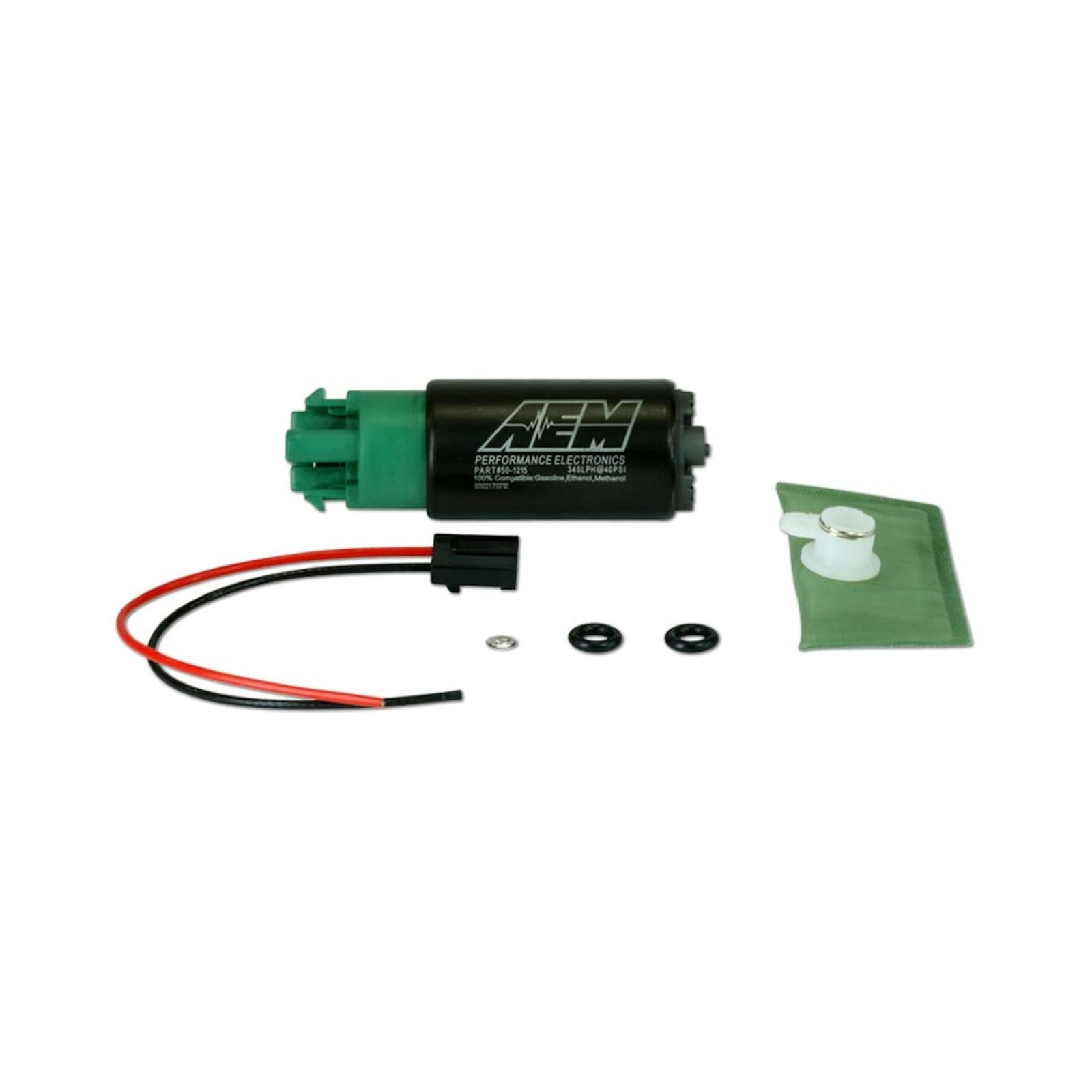 340LPH E85-Compatible High Flow In-Tank Fuel Pump 65mm Body w/Hooks Offset Inlet/340LPH at40psi/Not application specific AEM Electronics
