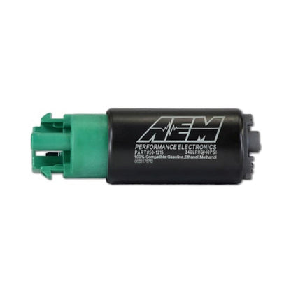 340LPH E85-Compatible High Flow In-Tank Fuel Pump 65mm Body w/Hooks Offset Inlet/340LPH at40psi/Not application specific AEM Electronics-4