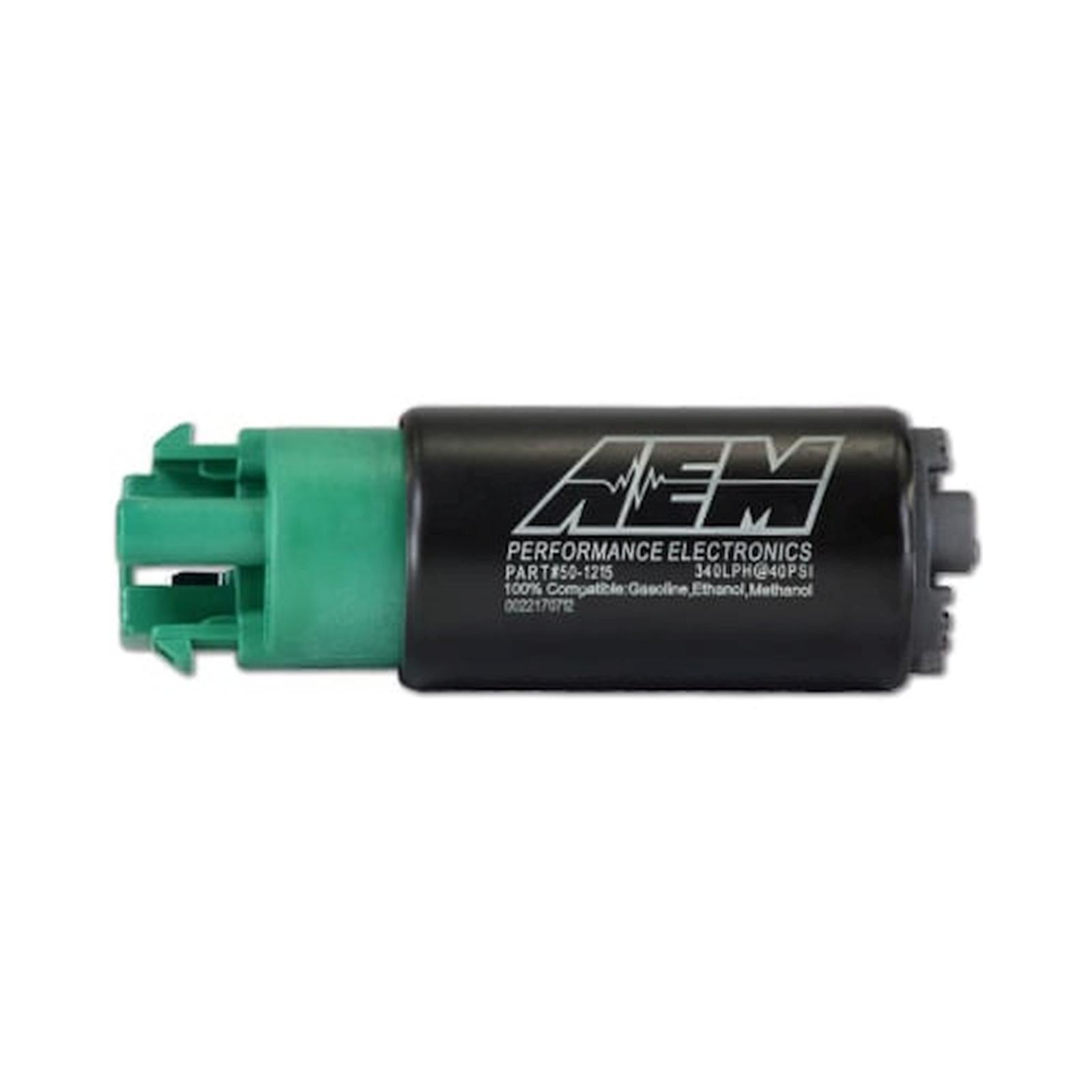 340LPH E85-Compatible High Flow In-Tank Fuel Pump 65mm Body w/Hooks Offset Inlet/340LPH at40psi/Not application specific AEM Electronics-4