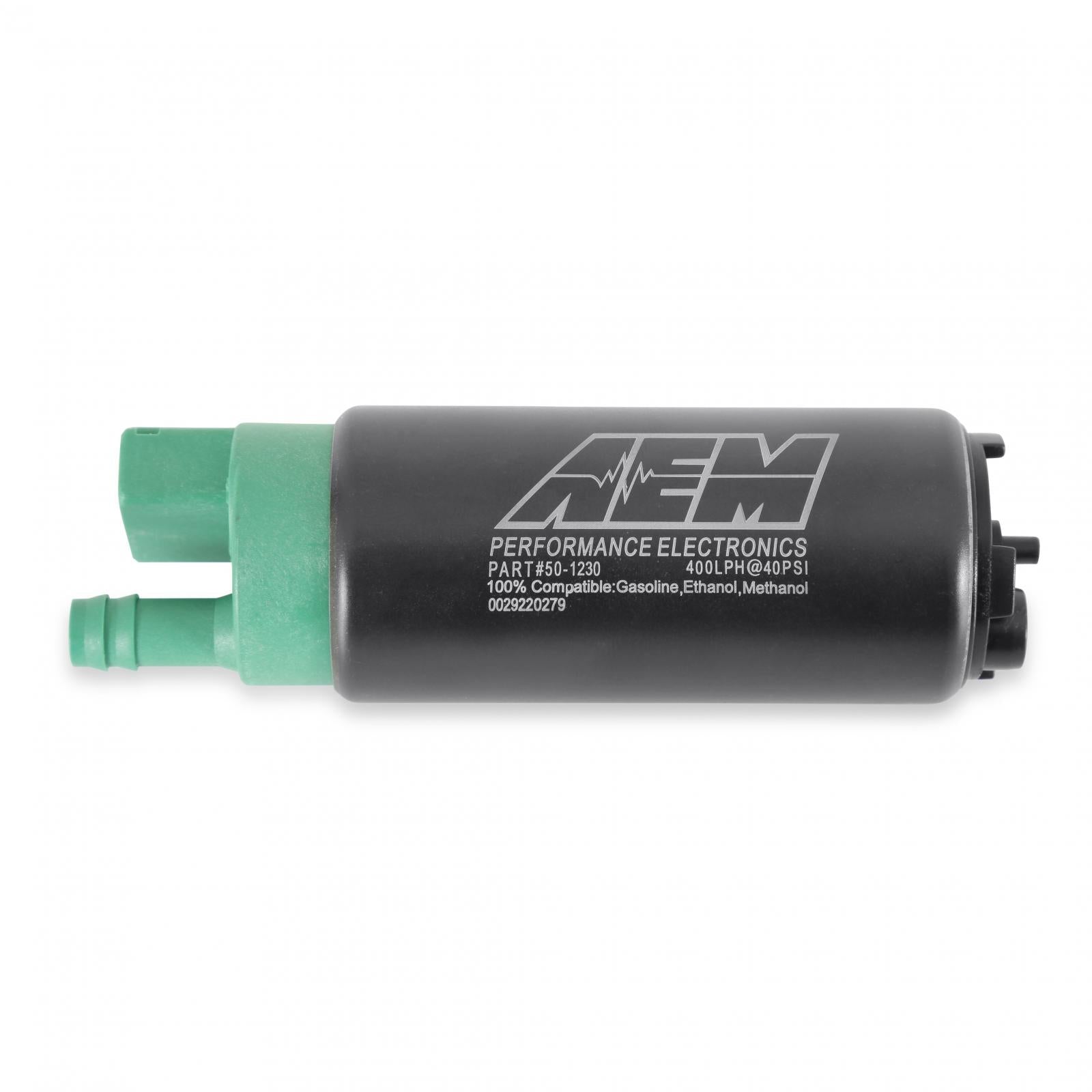 400LPH E85-Compatible Hi Flow In Tank Fuel Pump Double Barb Hi-Flow In Tank EFI Fuel Pump AEM Electronics-2