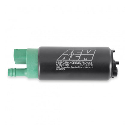 400LPH E85-Compatible Hi Flow In Tank Fuel Pump Double Barb Hi-Flow In Tank EFI Fuel Pump AEM Electronics-2