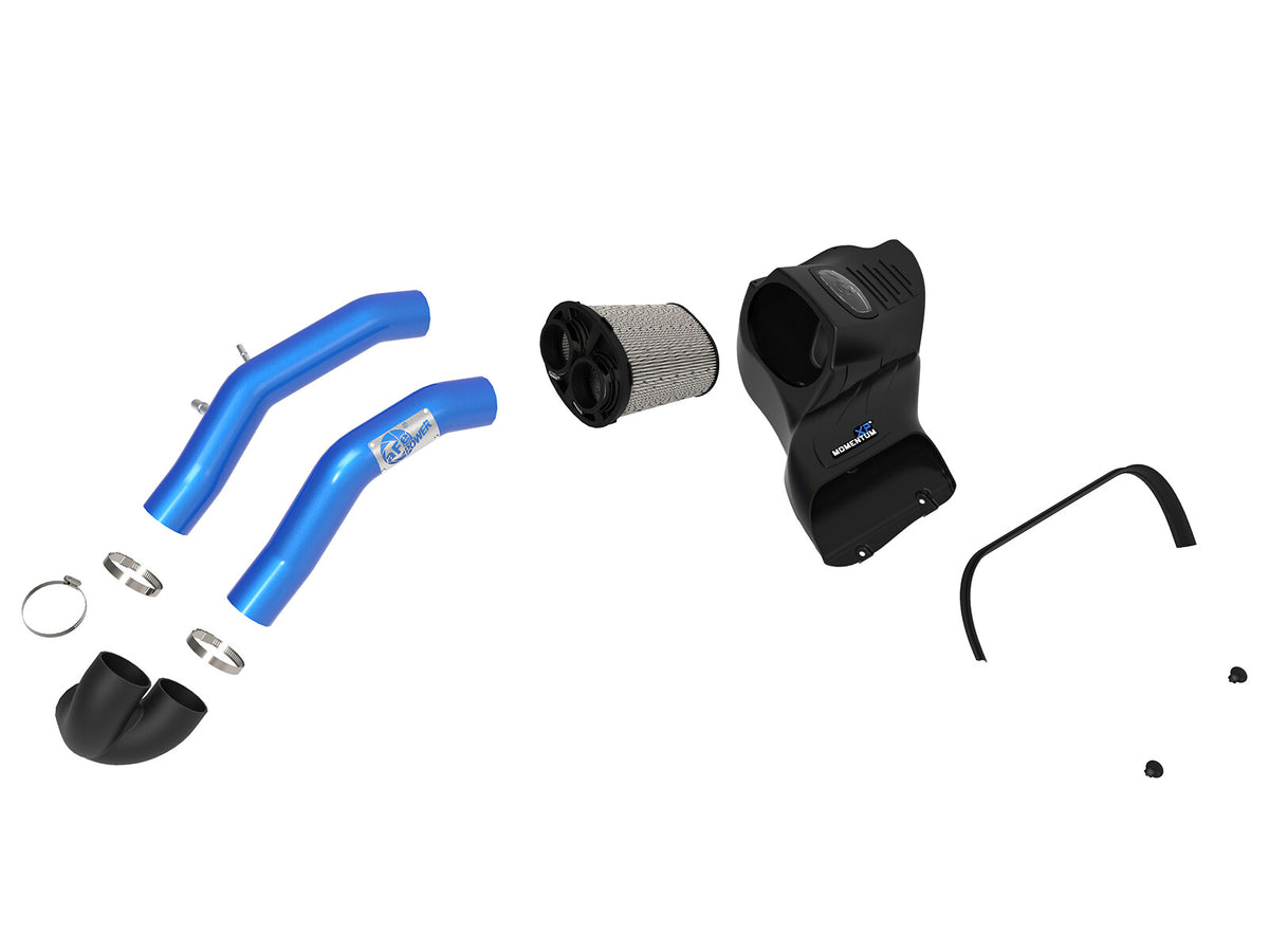 Momentum Xp Cold Air Intake System w/ Pro Dry S Filter Blue Ford F-150 15-20 V8-5.0L aFe Power-1
