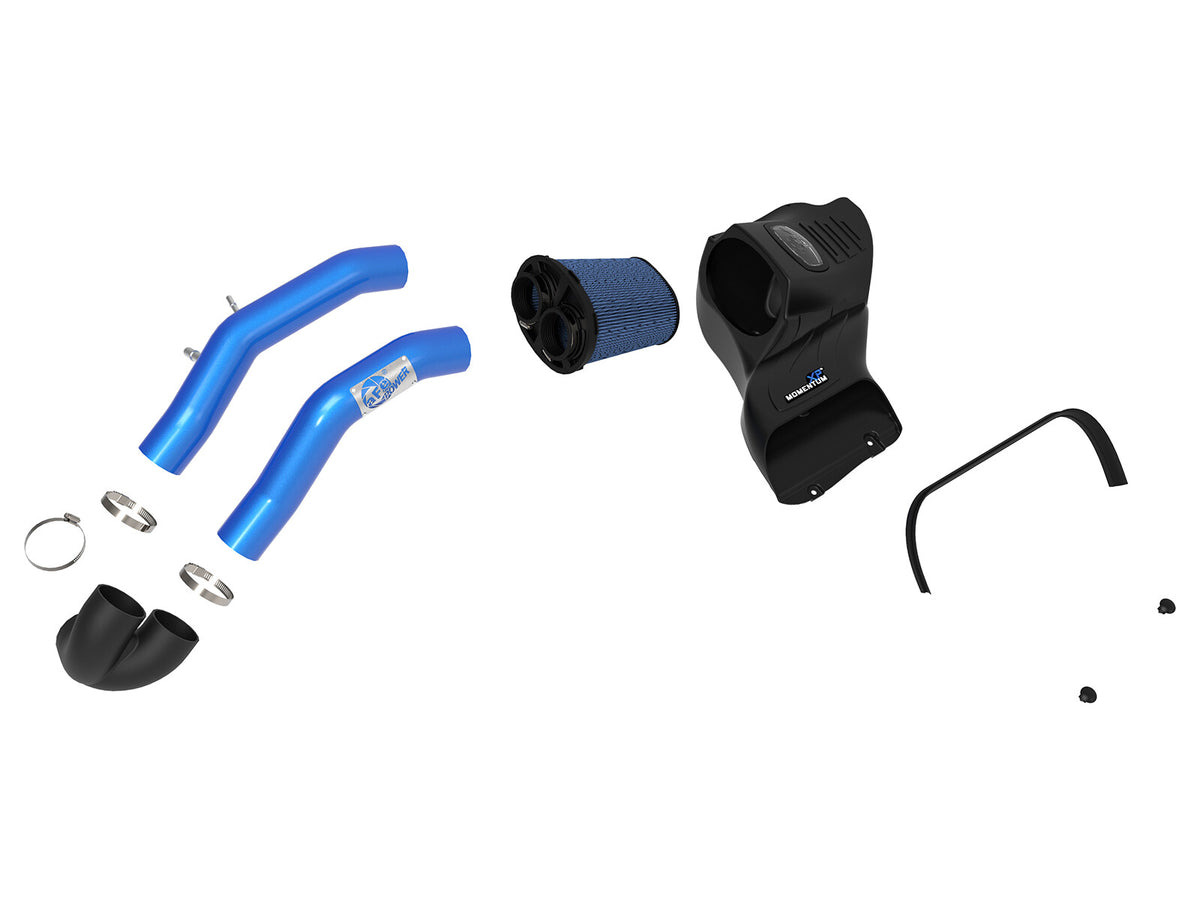 Momentum Xp Cold Air Intake System w/ Pro 5R Filter Blue Ford F-150 15-20 V8-5.0L aFe Power-1