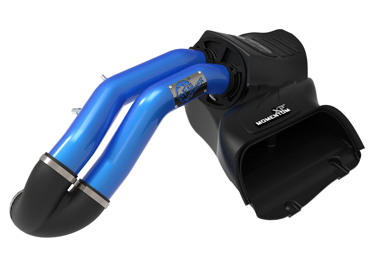 Momentum Xp Cold Air Intake System w/ Pro 5R Filter Blue Ford F-150 15-20 V8-5.0L aFe Power-2