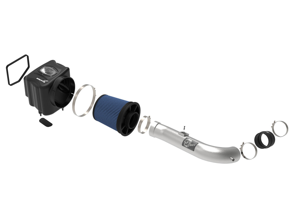 Momentum Xp Cold Air Intake System w/ Pro 5R Filter Brushed GM Silverado/Sierra 1500 14-19 / Tahoe/Suburban/Yukon/XL/Escalade 15-20 V8-5.3L/6.2L aFe Power-4