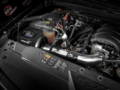 Momentum Xp Cold Air Intake System w/ Pro 5R Filter Brushed GM Silverado/Sierra 1500 14-19 / Tahoe/Suburban/Yukon/XL/Escalade 15-20 V8-5.3L/6.2L aFe Power-6