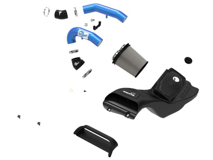 Momentum Xp Cold Air Intake System w/ Pro Dry S Filter Blue Ford F-150 Raptor 21-26 V6-3.5L (tt) aFe Power-1