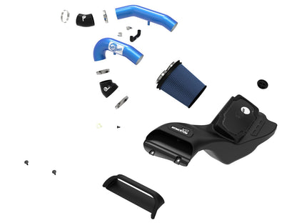 Momentum Xp Cold Air Intake System w/ Pro 5R Filter Blue Ford F-150 Raptor 21-26 V6-3.5L (tt) aFe Power-1