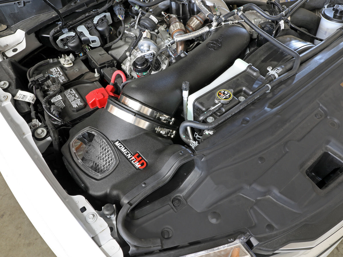 Momentum HD Cold Air Intake System w/ Pro Dry S Filter Ford Diesel Trucks 20-26 V8-6.7L (td) aFe Power-5
