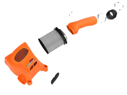 Momentum HD Cold Air Intake System Orange w/ Pro Dry S Filter Toyota Land Cruiser (J200) 08-21 V8-4.5L (td) aFe Power-1