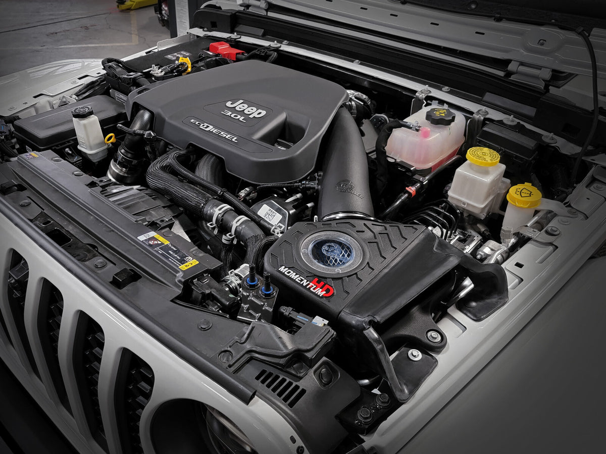 Momentum HD Cold Air Intake System w/ Pro 10R Filter Jeep Wrangler (Jl)/Gladiator (Jt) 20-23 V6-3.0L (td) EcoDiesel aFe Power-6