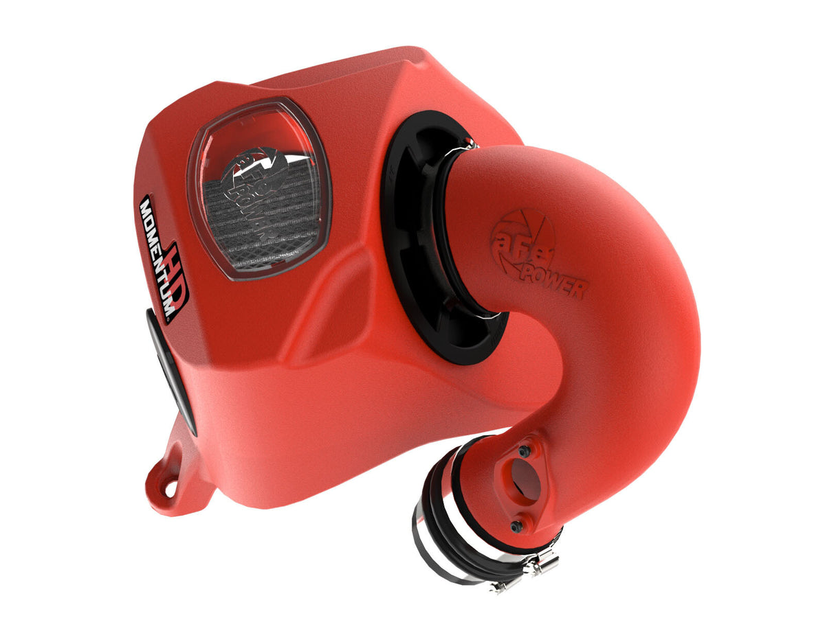 Momentum HD Cold Air Intake System Red w/ Pro Dry S Filter Toyota Hilux 15-26 L4-2.4/2.8L (td) aFe Power-2