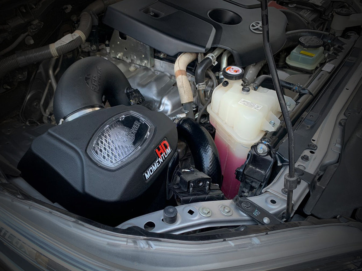 Momentum HD Cold Air Intake System w/ Pro Dry S Filter Toyota Hilux 15-26 L4-2.4/2.8L (td) aFe Power-6