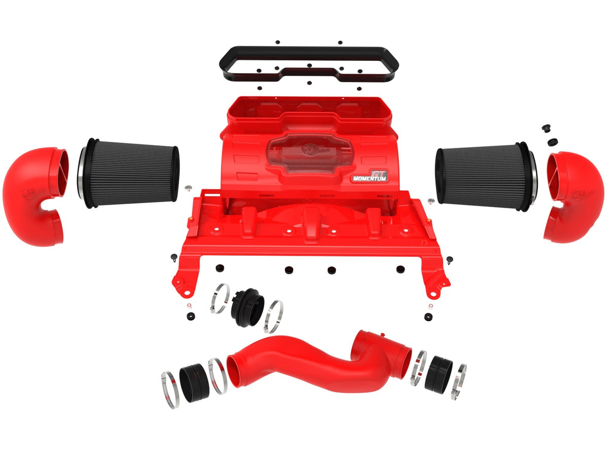 Momentum GT Cold Air Intake System Red w/ Pro Dry S Filter Ram 1500 Trx 21-24 V8-6.2L (sc) aFe Power-1