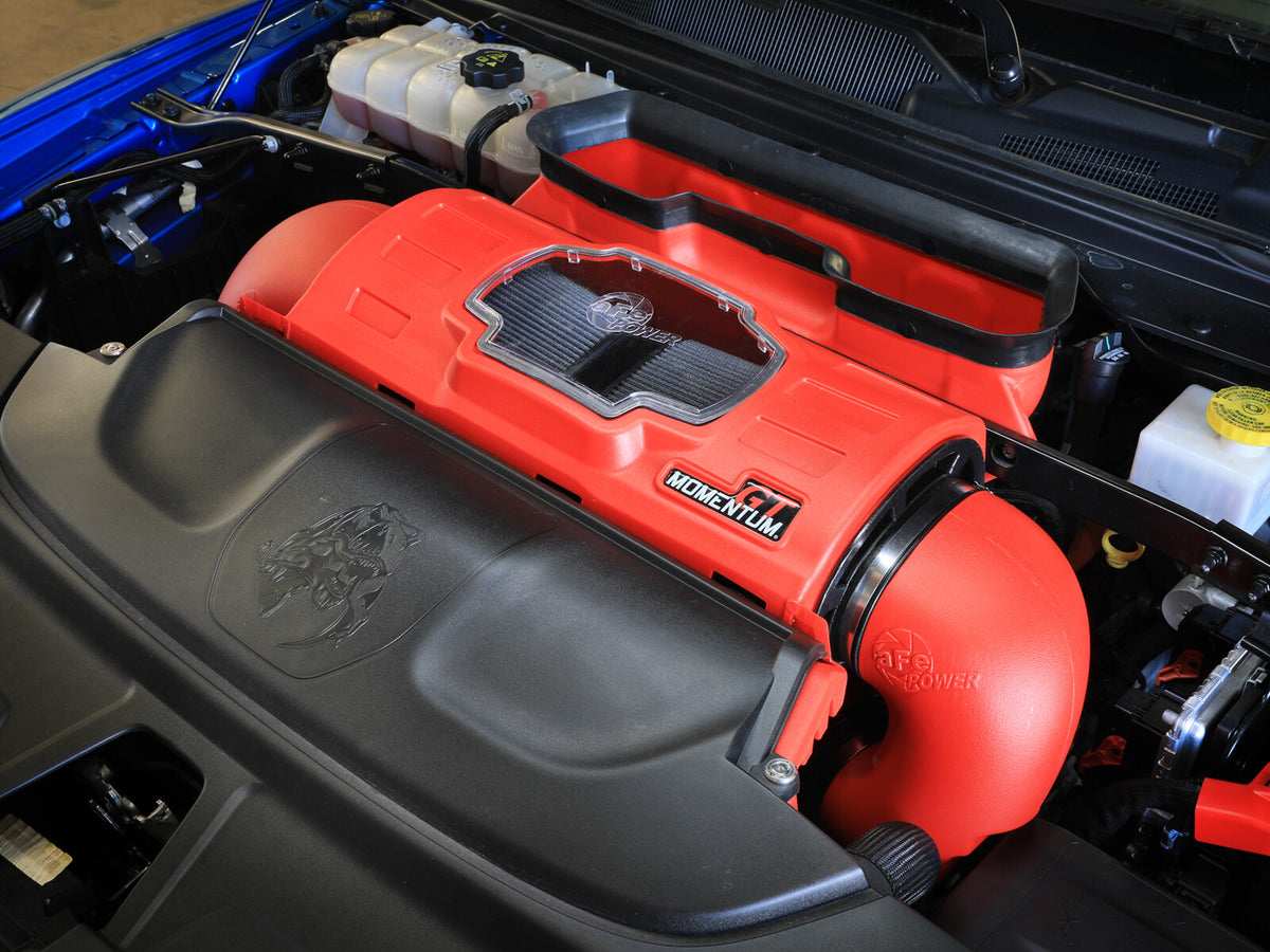 Momentum GT Cold Air Intake System Red w/ Pro Dry S Filter Ram 1500 Trx 21-24 V8-6.2L (sc) aFe Power-8