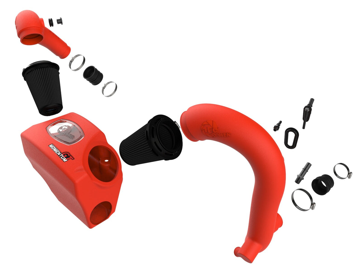 Momentum GT Cold Air Intake System Red w/ Pro Dry S Filter Ford Explorer St 20-26 V6-3.0L (tt) aFe Power-1
