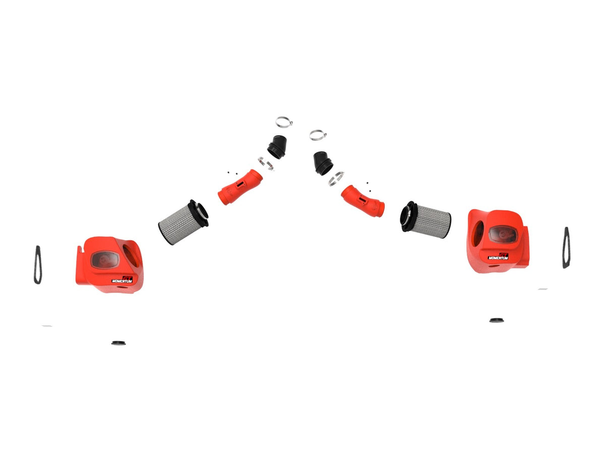 Momentum GT Cold Air Intake System Red w/ Pro Dry S Filter Toyota Land Cruiser (J300) 22-26 V6-3.4L (tt) aFe Power-1