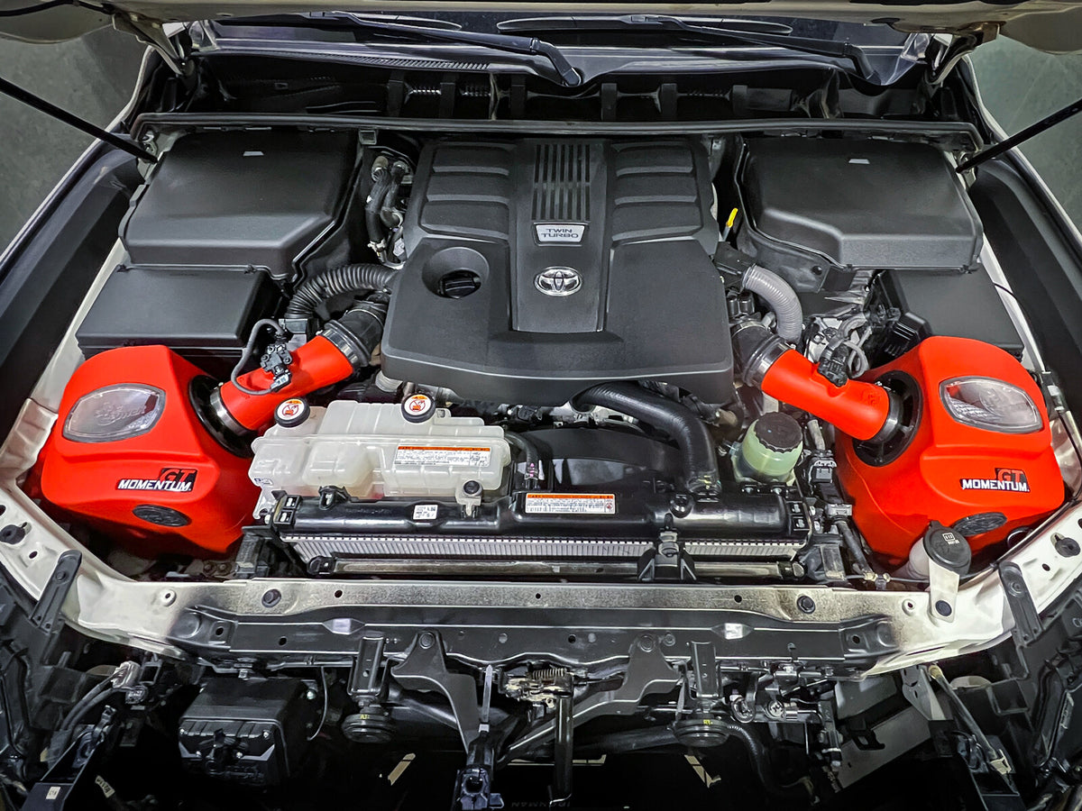 Momentum GT Cold Air Intake System Red w/ Pro Dry S Filter Toyota Land Cruiser (J300) 22-26 V6-3.4L (tt) aFe Power-7