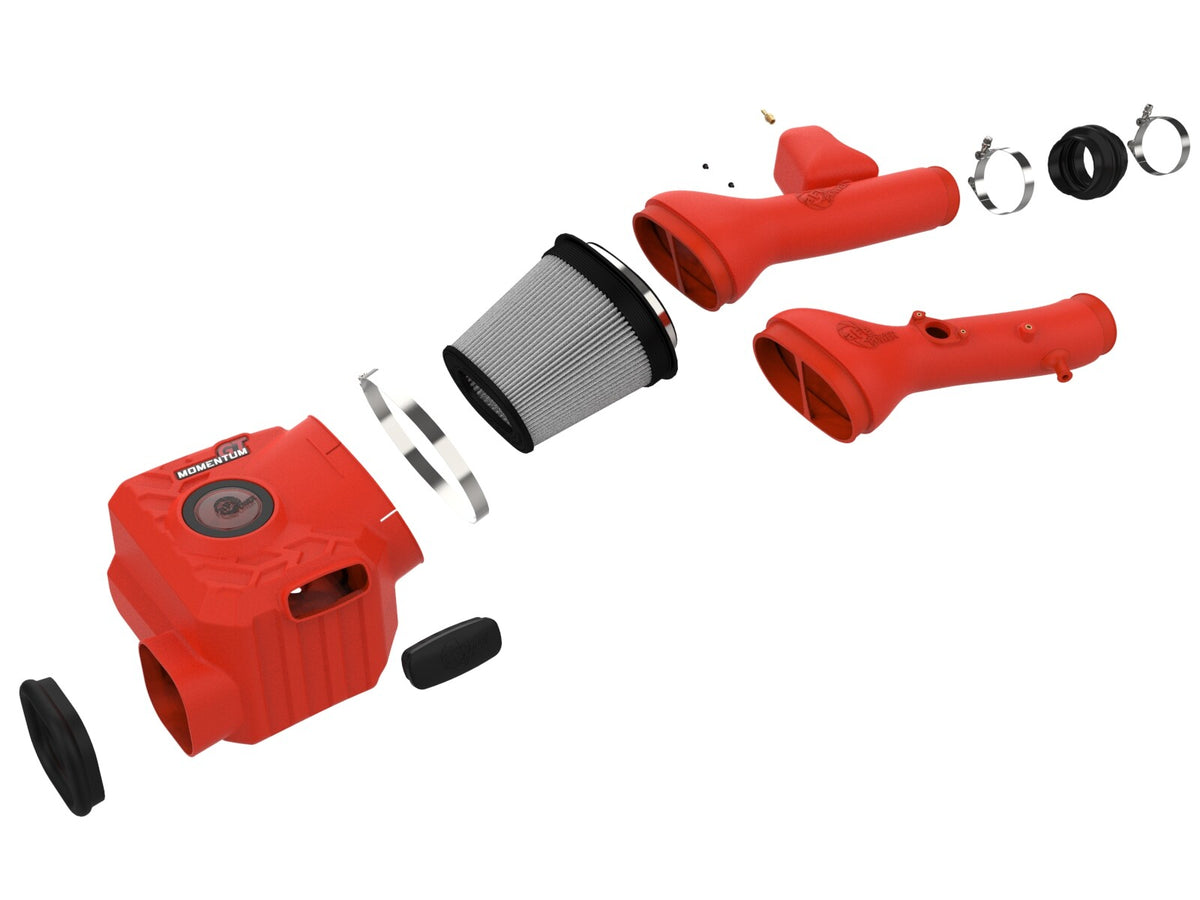 Momentum GT Cold Air Intake System Red w/ Pro Dry S Filter Toyota Fj Cruiser 07-23/4Runner 03-24 V6-4.0L aFe Power-1