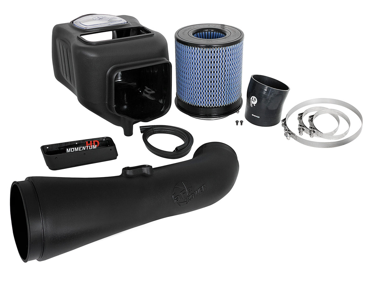 Momentum HD Cold Air Intake System w/ Pro 10R Filter GM Diesel Trucks 17-19 V8-6.6L (td) L5P aFe Power-5