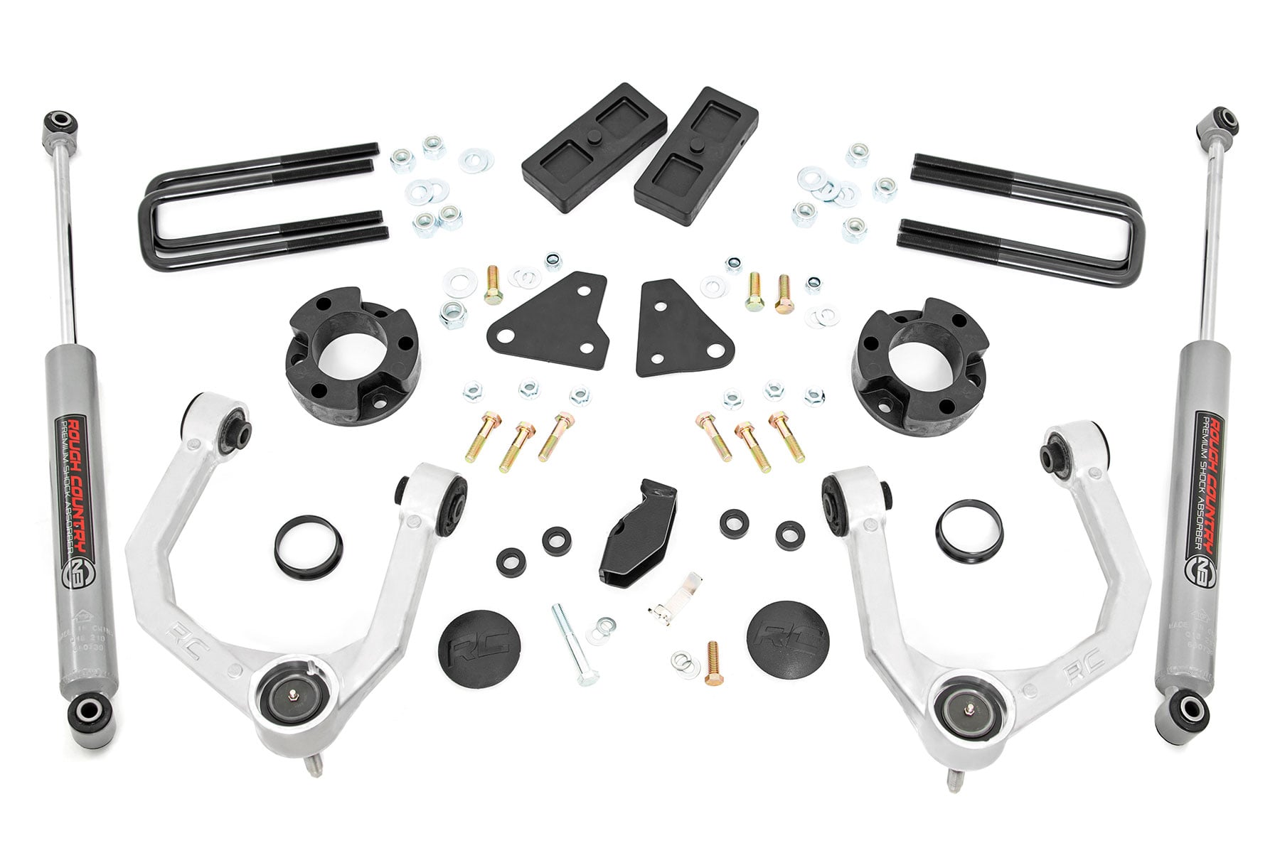 3.5 Inch Lift Kit N3 Cast Steel Knuckles Ford Ranger 4WD (2019-2023) Rough Country