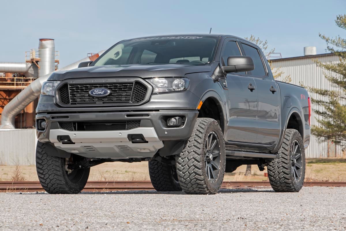 3.5 Inch Lift Kit N3 Cast Steel Knuckles Ford Ranger 4WD (2019-2023) Rough Country-4