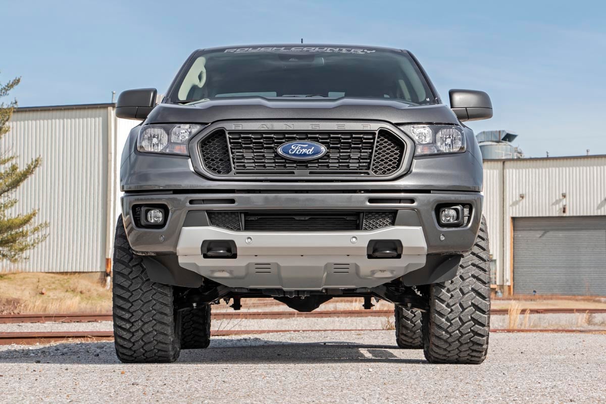 3.5 Inch Lift Kit Forged Alum UCA Cast Steel Knucles Ford Ranger (19-23) Rough Country-5