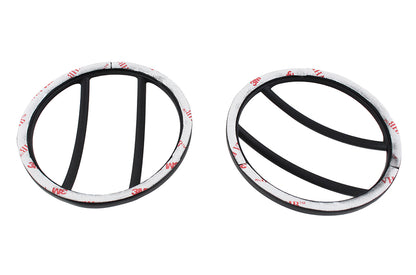 Jeep JK Front Marker Covers Pair 07-18 Wrangler JK Powdercoat Black Kentrol-3