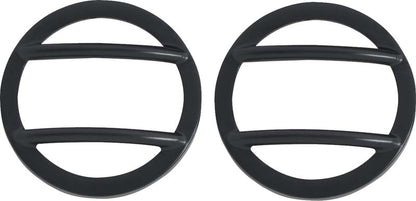Jeep JK Headlight and Marker Cover Set 6 Pieces 07-18 Wrangler JK Powdercoat Black Kentrol-1