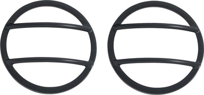Jeep JK Headlight and Marker Cover Set 6 Pieces 07-18 Wrangler JK Powdercoat Black Kentrol-2