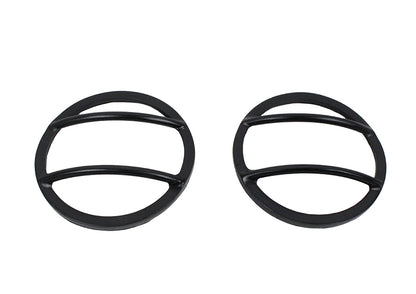 Jeep JK Fog Light Cover Pair 07-18 Wrangler JK Powdercoat Black Kentrol-1