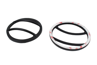 Jeep JK Fog Light Cover Pair 07-18 Wrangler JK Powdercoat Black Kentrol-2